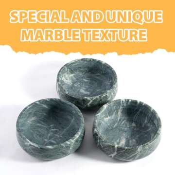 Elegant Karibiber Natural Marble Dog Bowl for Pets
