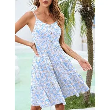 YATHON Casual Summer Tiered Sundress for Women