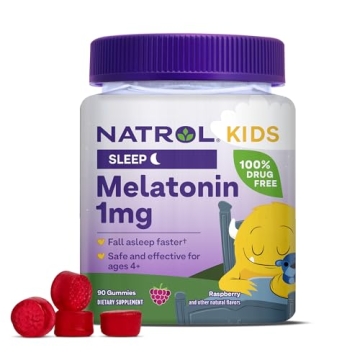 Natrol Kids Melatonin 1mg Gummies for Gentle Sleep Aid