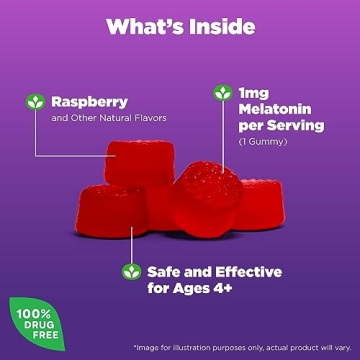 Natrol Kids Melatonin 1mg Gummies for Gentle Sleep Aid