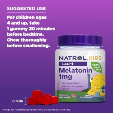 Natrol Kids Melatonin 1mg Gummies for Gentle Sleep Aid