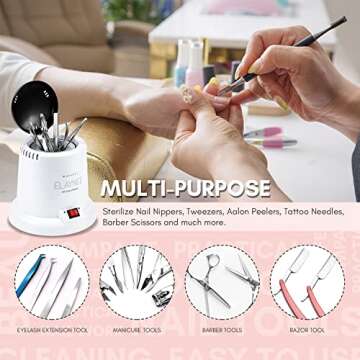 Makartt Nail Tool Sterilizer For Esthetician Sterilization Machine Metal Nail Art Tools Lash Tech Su...
