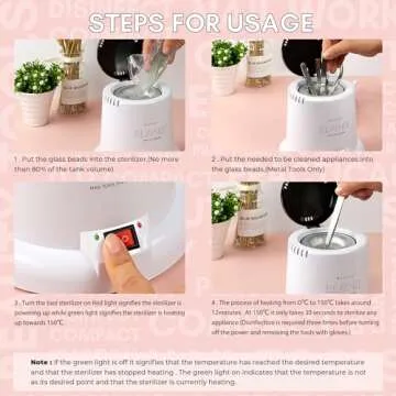 Compact and High Temperature Nail Tool Sterilizer