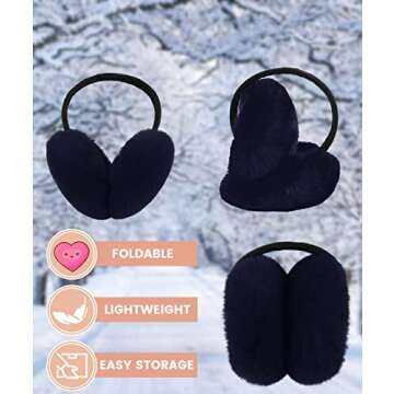 Simplicity Men Women Plush Ear Muffs Winter for Outdoor Snowboarding Earmuffs for Women Ear Muffs fo...