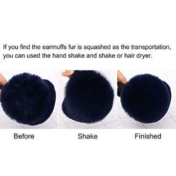 Simplicity Men Women Plush Ear Muffs Winter for Outdoor Snowboarding Earmuffs for Women Ear Muffs for Winter Men Blue Earmuffs,Solid_Navy