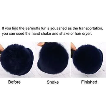 Simplicity Men Women Plush Ear Muffs Winter for Outdoor Snowboarding Earmuffs for Women Ear Muffs for Winter Men Blue Earmuffs,Solid_Navy