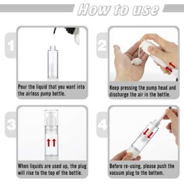 IFDGCTK 2.7OZ Airless Pump Bottles for Travel and More