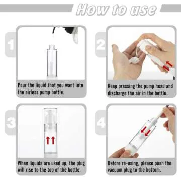 IFDGCTK 2.7OZ Airless Pump Bottles for Travel and More