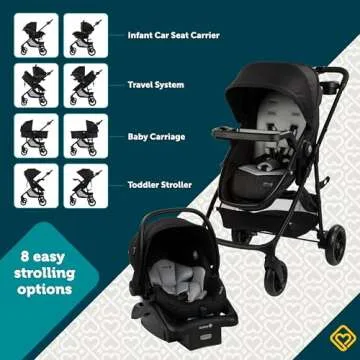 Safety 1st Grow and Go Flex 8-in-1 Car Seat Stroller Combo, Baby Stroller Travel Systems for Infants...