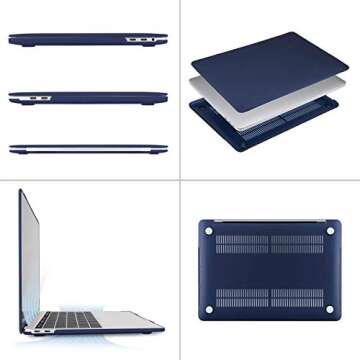 MOSISO Compatible with MacBook Pro 13 inch Case M2 2025, 2024, 2023, 2022-2016 A2338 M1 A2251 A2289 A2159 A1989 A1708 A1706, Plastic Hard Shell&Keyboard Cover&Screen Film&Storage Bag, Navy Blue