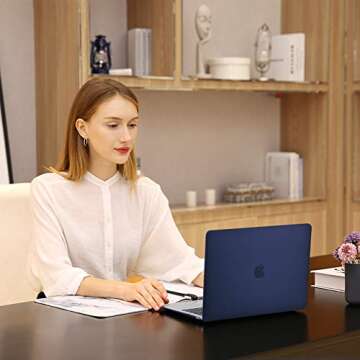 MOSISO Compatible with MacBook Pro 13 inch Case M2 2025, 2024, 2023, 2022-2016 A2338 M1 A2251 A2289 A2159 A1989 A1708 A1706, Plastic Hard Shell&Keyboard Cover&Screen Film&Storage Bag, Navy Blue