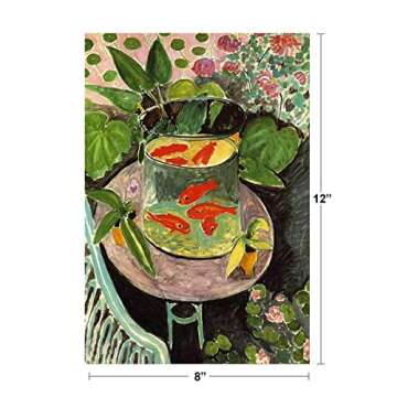 Henri Matisse Goldfish Matisse Wall Art Abstract Art Poster Print French Fine Art Colorism Abstract Poster Prints Aesthetic Henri Matisse Paintings Thick Paper Print Picture 8x12