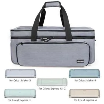 AMOIGEE Cricut Carrying Case with Double-Layer Storage.