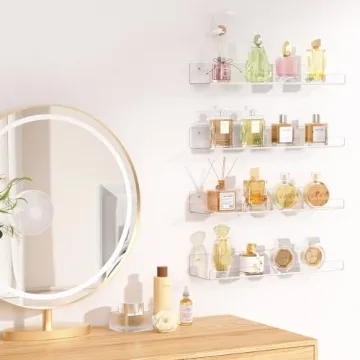 Upsimples Acrylic Floating Shelves for Space-saving Decor