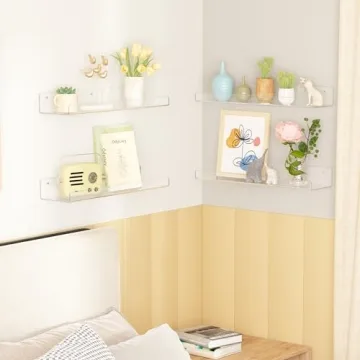 Upsimples Acrylic Floating Shelves for Space-saving Decor