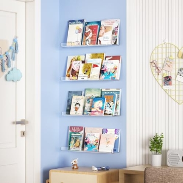 Upsimples Acrylic Floating Shelves for Space-saving Decor