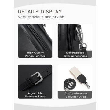 CLUCI Small Purses for Women Trendy, Vegan leather Shoulder Bag Crossbody Bags for Women With 2 Shoulder Straps