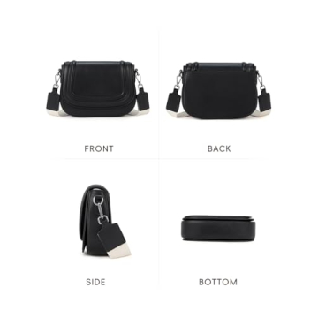 CLUCI Small Purses for Women Trendy, Vegan leather Shoulder Bag Crossbody Bags for Women With 2 Shoulder Straps