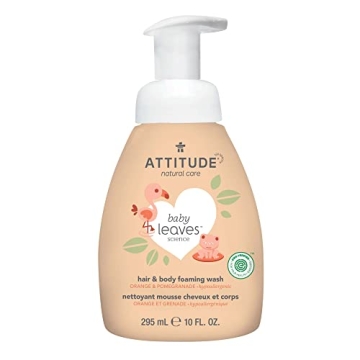 ATTITUDE 2-in-1 Hair and Body Foaming Wash - Gentle & Natural Baby Cleanser