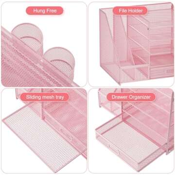 Marbrasse Stylish Desk Organizer with File Holder