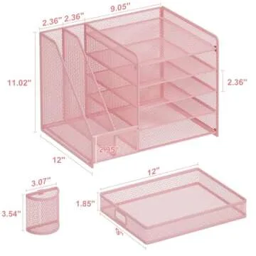 Marbrasse Stylish Desk Organizer with File Holder