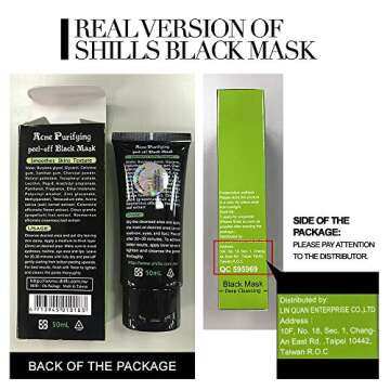 SHILLS Blackhead Remover, Pore Control, Skin Cleansing, Purifying Bamboo Charcoal, Peel Off Face Mask,1 Bottle(1.69 fl. oz)