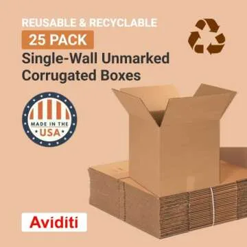 Aviditi 14 x 14 x 14 Corrugated Cardboard Boxes, Medium 14"L x 14"W x 14"H, Pack of 25 | Shipping, Packaging, Moving, Storage Box for Home or Business, Strong Wholesale Bulk Boxes