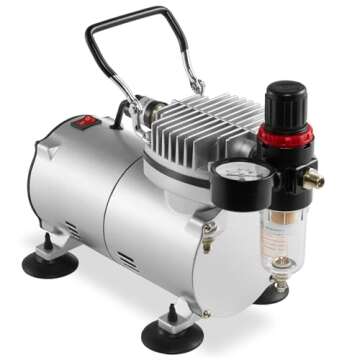 PointZero Dual Action Airbrush Kit with 3 Airbrushes