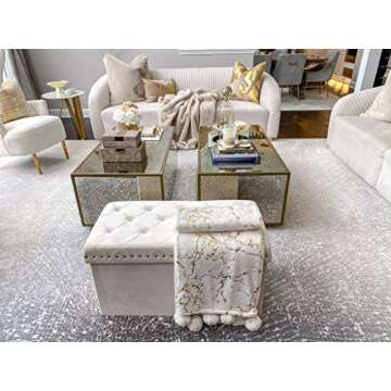 Inspire Me! Home Décor Anastasia Ottoman Bench - Luxurious Velvet Storage & Seating