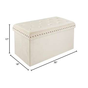 Inspire Me! Home Décor Anastasia Ottoman Bench with Storage