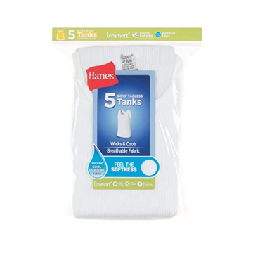 Hanes Boys' EcoSmart Tank Undershirt 5-Pack - Comfort & Style