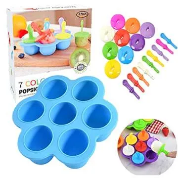 Silicone Popsicle Molds Mini 7-Cavity for Fun Treats