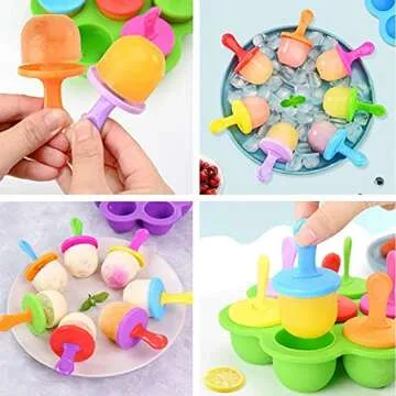 Silicone Popsicle Molds Mini 7-Cavity for Fun Treats