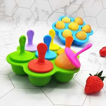 Silicone Popsicle Molds Mini 7-Cavity for Fun Treats