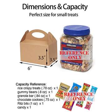 Happyhiram Party Treat Boxes - 25 CT Kraft Brown Gift Boxes