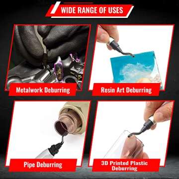 AFA Tooling - Deburring Tool with High Speed Steel Swivel Blade - Works on Metal, Resin, PVC Pipes, Copper, Plastic and 3D Printed Edges - Plumbing & 3D Printing Burr Removal Reamer Tool