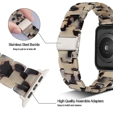 HOPO Apple Watch Band - Elegant Resin Strap for All Sizes