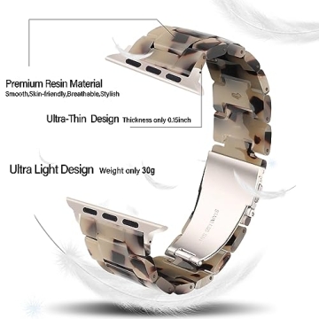 HOPO Apple Watch Band - Elegant Resin Strap for All Sizes