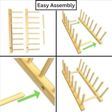 Bamboo Cutting Board Organizer - 7 Extra Wide Slots - Pot Lid Organizer For Cabinet, Pot Lid Holder, Dish Organizer for Cabinet, Plate Organizer, Pan Lid Organizer, Pan Organizer, Tupperware Organizer