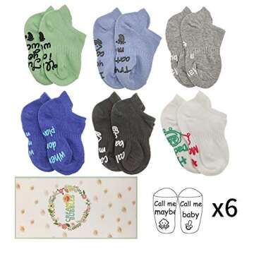 October Elf Unisex Baby Knee High Stockings Warm Christmas Fuzzy Socks for Girls Boys Tube Socks 6 Pairs…