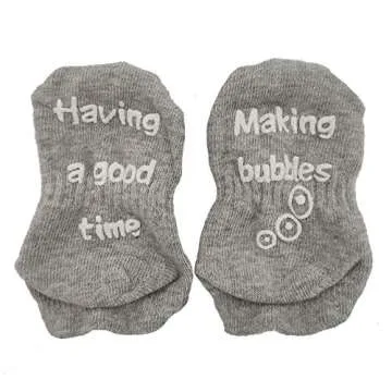 October Elf Unisex Baby Knee High Stockings Warm Christmas Fuzzy Socks for Girls Boys Tube Socks 6 Pairs…