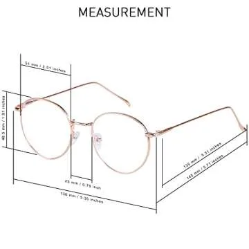 ANDWOOD Blue Light Blocking Glasses for Small Faces