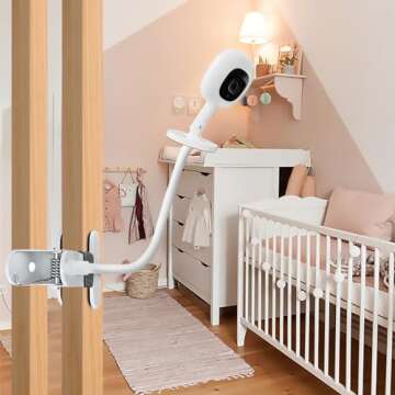 Baby Monitor Mount Compatible with Nanit Pro Smart Baby Monitor & Flex Stand ,Also for Cameras with 1/4 Screw Moun,t 15.7 inches Flexible Long Gooseneck ArmBaby Camera Holder Stand Without Tools