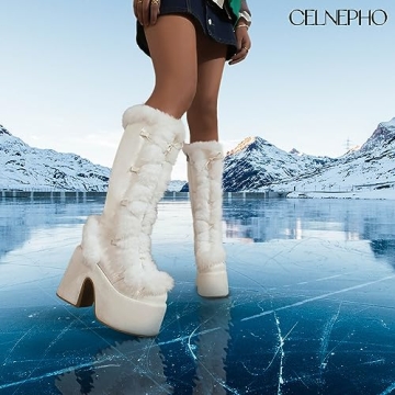 Stylish and Comfortable CELNEPHO Knee High Boots for Women