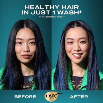 OGX Renewing Argan Oil of Morocco Shampoo - Strengthens and Repairs Dry, Damaged Hair - Paraben-Free, Sulfate-Free - 25.4 fl. oz