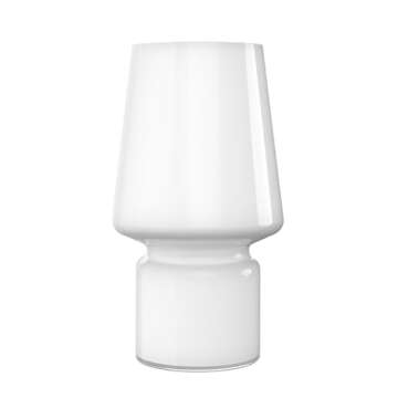 SUREYOND Mushroom Lamp,Small Table Lamp,Mini Lamp Cute Lamp Nightstand Lamp Kitchen Lamp,Glass Mushroom Table Lamp,Suitable for Bedrooms, Kitchens, Living Rooms, Bedside, Girl Gifts（White）