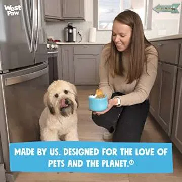 WEST PAW Zogoflex Holiday Toppl Treat Dispensing Dog Toy Puzzle – Interactive Chew Toys for Dogs – Dog Toy for Moderate Chewers, Fetch, Catch – Holds Kibble, Treats, X-Large, Ruby Red