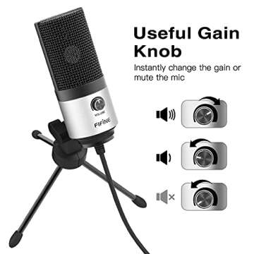 FIFINE USB Microphone K669S - Desktop Mic for Quality Virtual Meetings