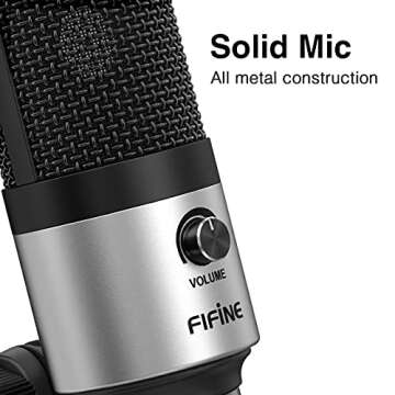 FIFINE USB Microphone - Perfect for Zoom and Online Classes