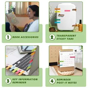 2800-Pcs Sticky/Book Tabs, Writable Morandi Translucent Book Markers Sticky Note Tabs, Repositionable Book Flags Strip, Post It Notes, Book Annotation Supplies, Annotation Tabs, File Index Tabs